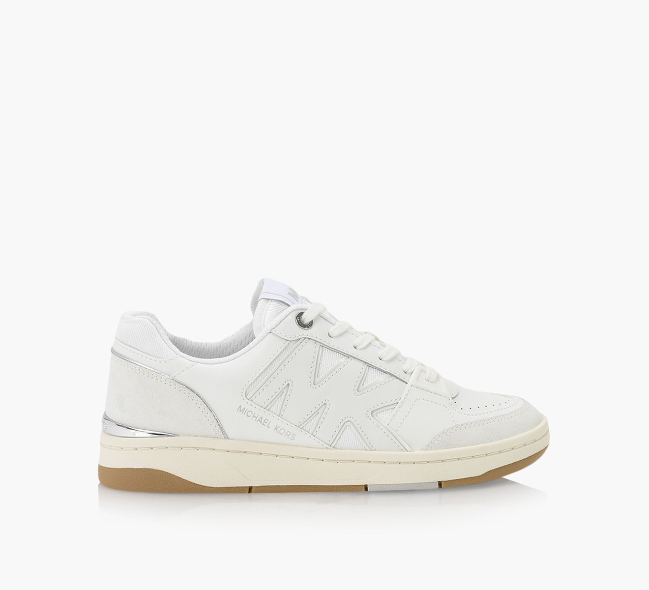 MICHAEL MICHAEL KORS REBEL LACE UP White Leather Browns Shoes