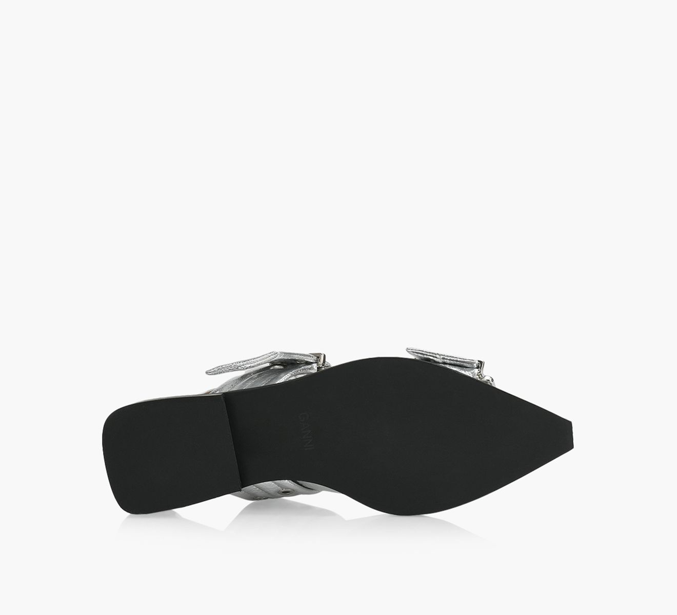 Ganni Wide Welt Buckle Ballerina | Browns Shoes
