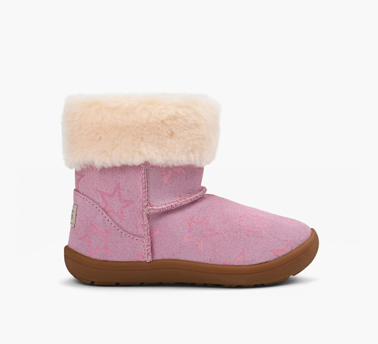 Fluffy ugg boots pink top