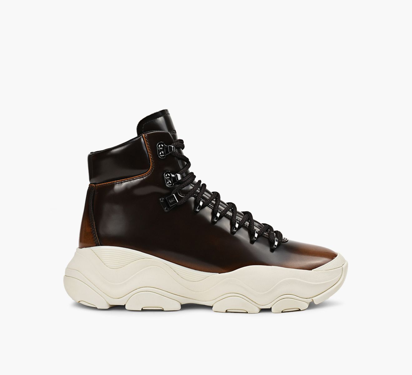 MICHAEL KORS MENS ATLAS BOOT Brown Leather Size 12 Browns Man