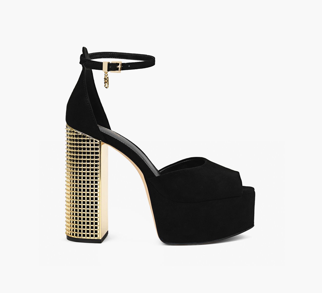 michael kors black and gold heels