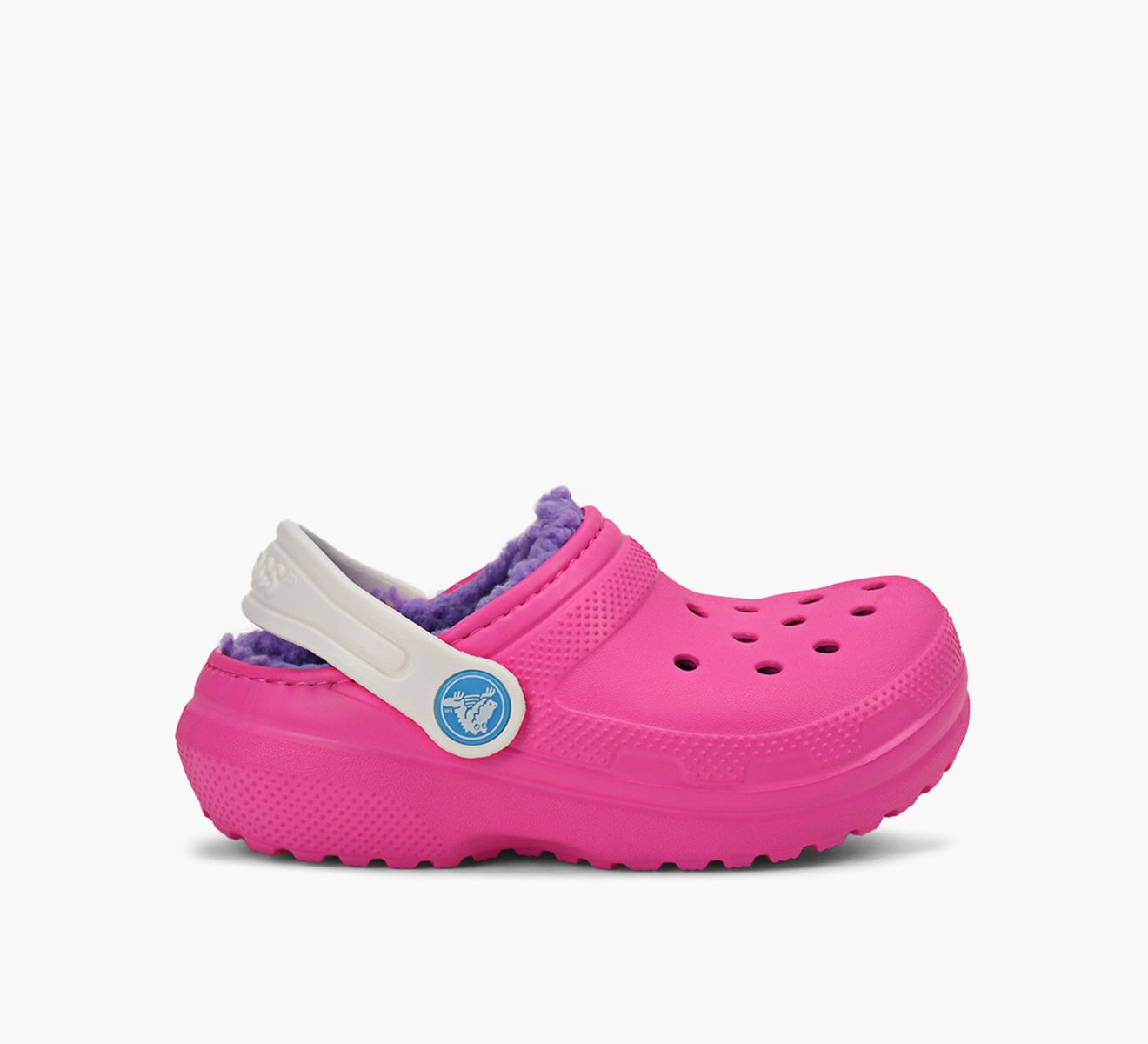 Pink fleece crocs discount