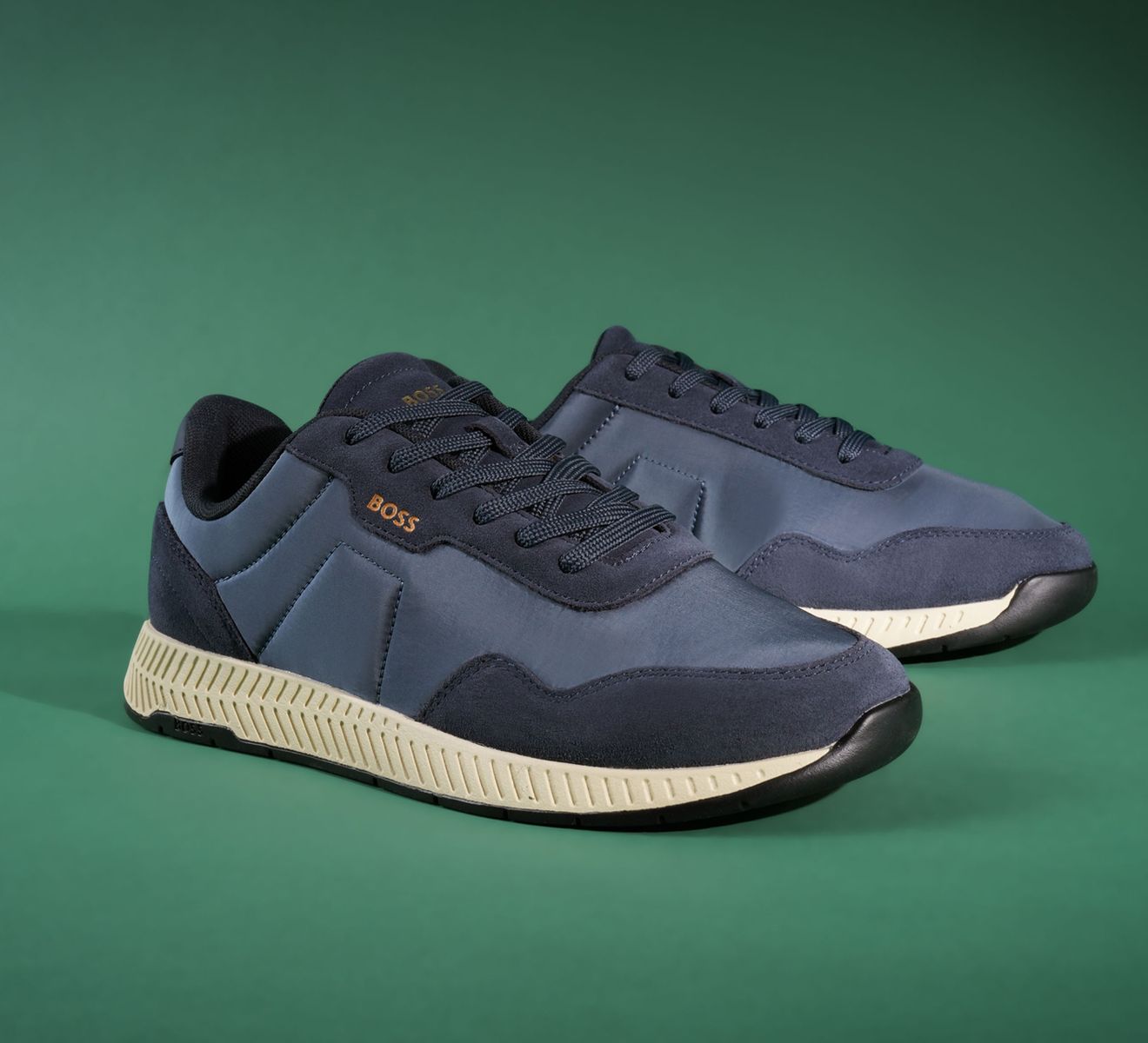 Shoes Hugo Boss Titanium Trainers Grey HUGO BOSS BOSS Titanium