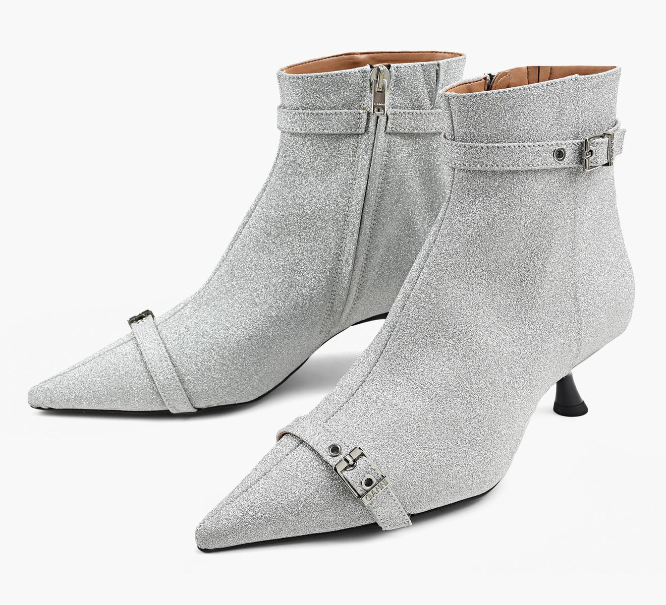 KITTEN HEEL BOOT SATIN