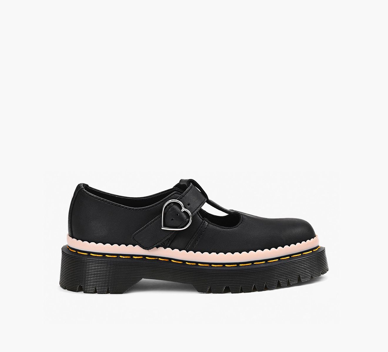 Dr. Martens Polley Bex WS ブラック 36 APAC限定】POLLEY BEX ホワイトステッチ Tバー シューズ