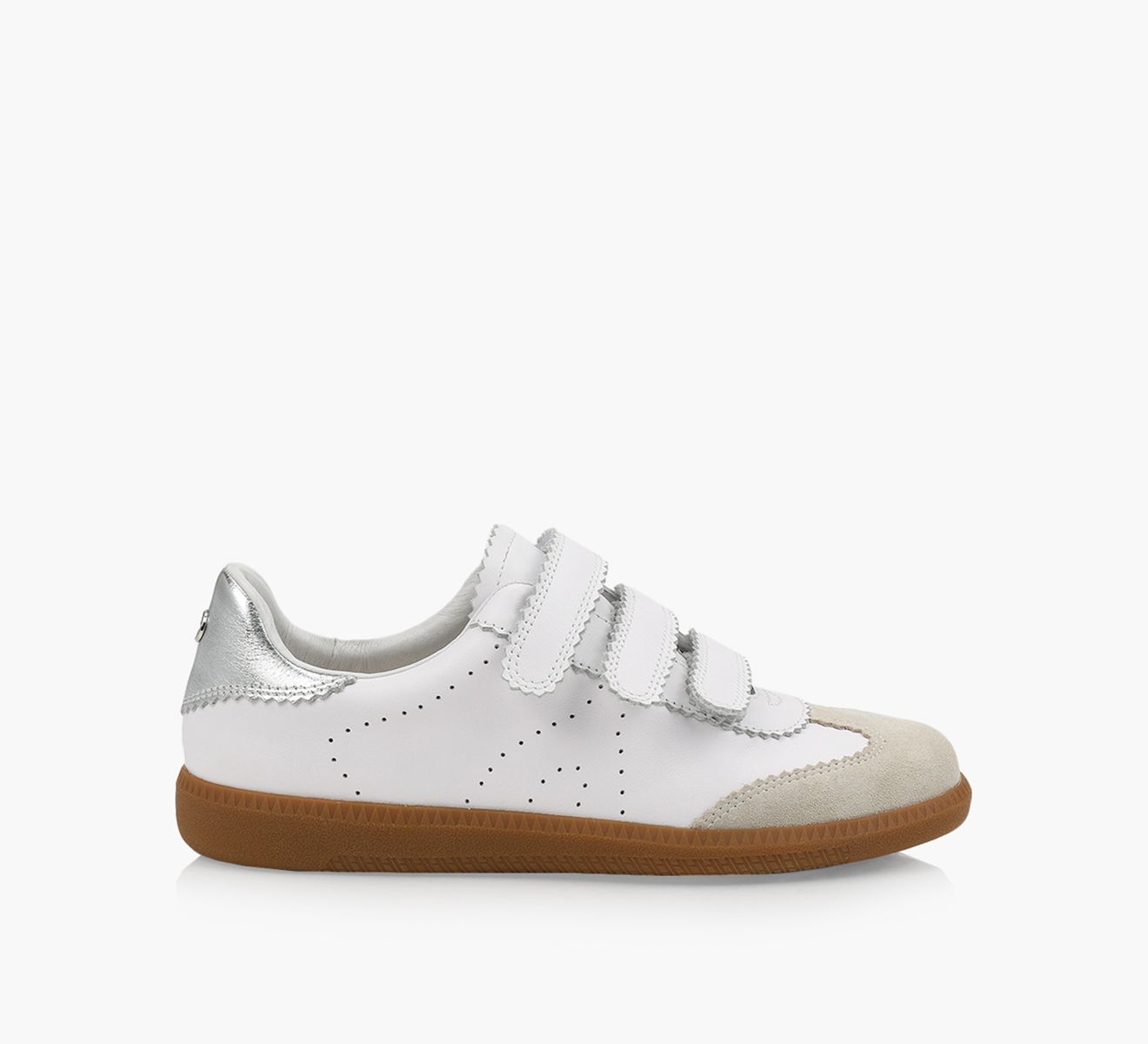 Leather velcro sneakers cheap