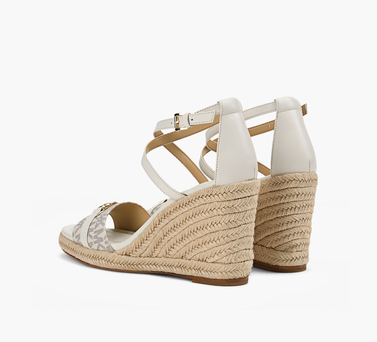 【送料&関税込】Michael Kors Mandy Wedge Sandal In White Lea Michael Kors Women's White Wedges - Macy's