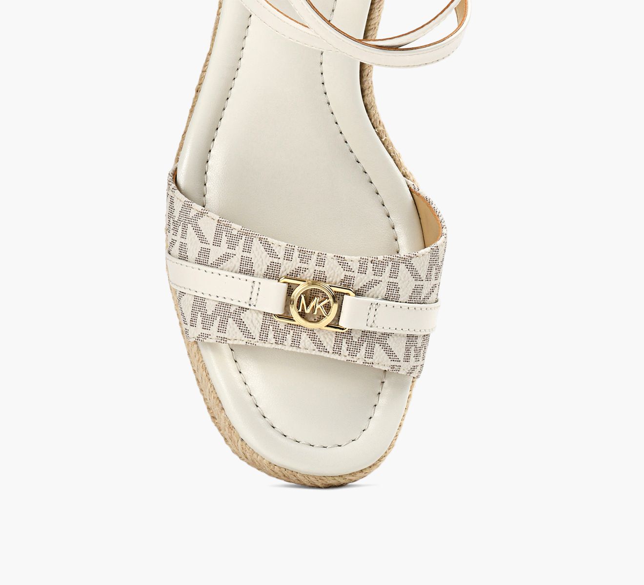 【送料&関税込】Michael Kors Mandy Wedge Sandal In White Lea Michael Kors Women's White Wedges - Macy's