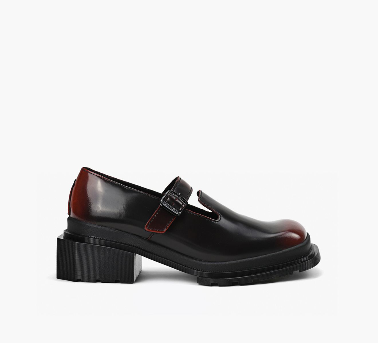 Dr. Martens Red Maybole Square Toe Mary Jane Heels