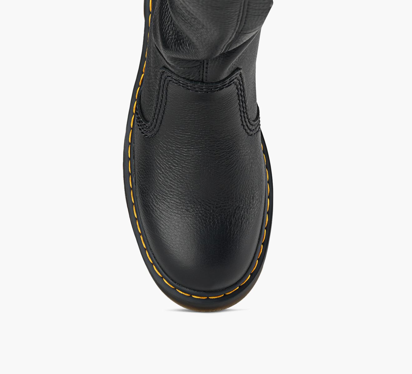 【Dr.Martens】 Casey Boots ★ Long Black Kasey Virginia Leather Heeled Boots in Black | Dr. Martens