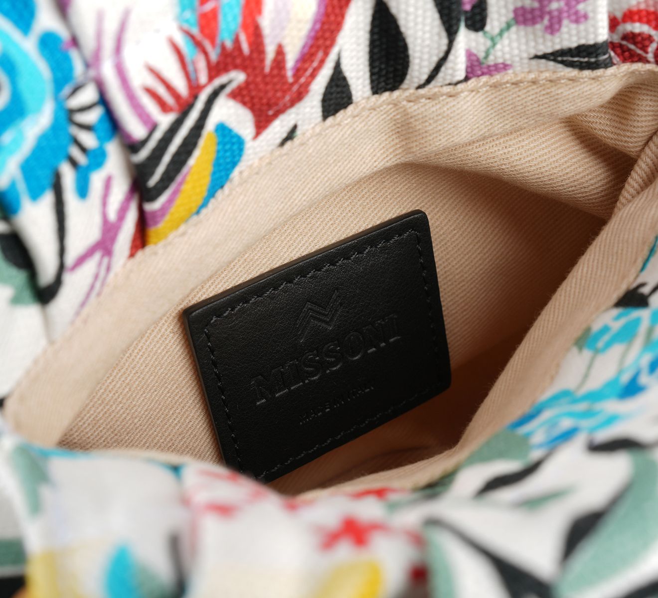 POCHETTE EN TOILE À CORDON CHAÎNE FLORAL