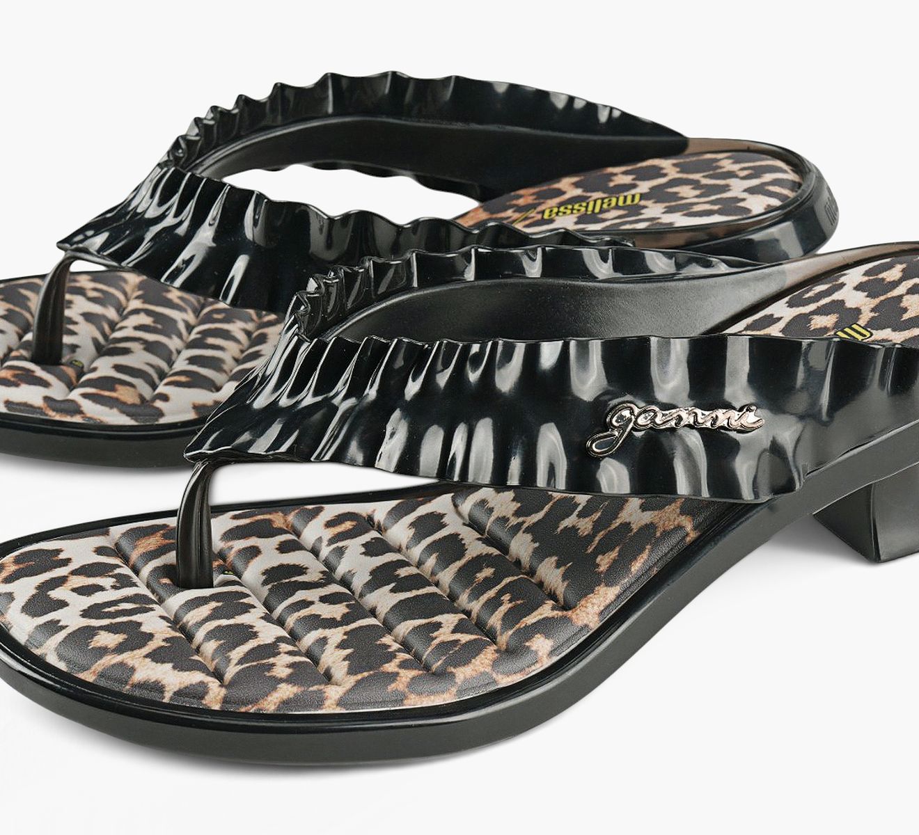 MELISSA THONG KITTEN HEEL + GANNI AD.