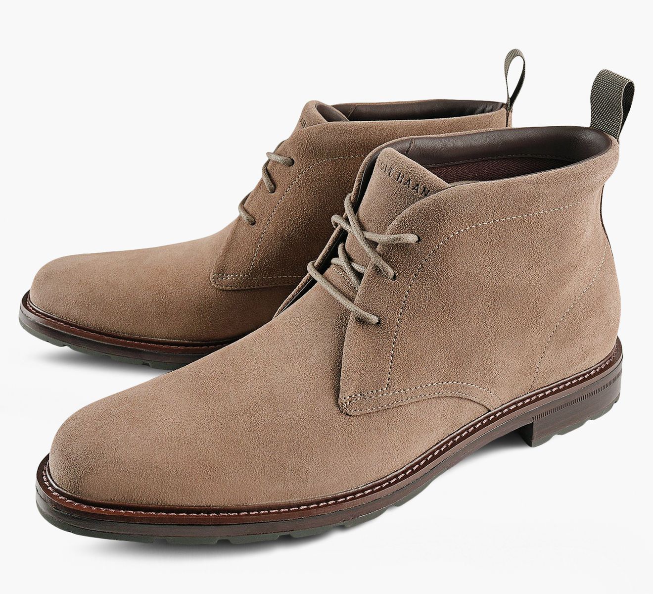 Cole Haan Chukka Ankle‎ Boots Suede Men\'s 12M Brown C26393 Boho Streetwear Nunn Bush Men\ main image 4