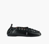 EYELETS LACE UP BALLERINA