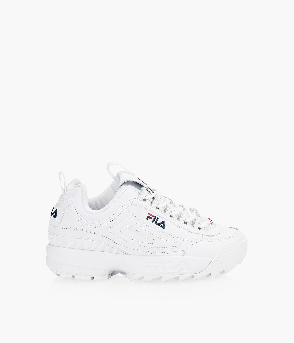 Women s Fila Disruptor II Premium White Navy Red 9