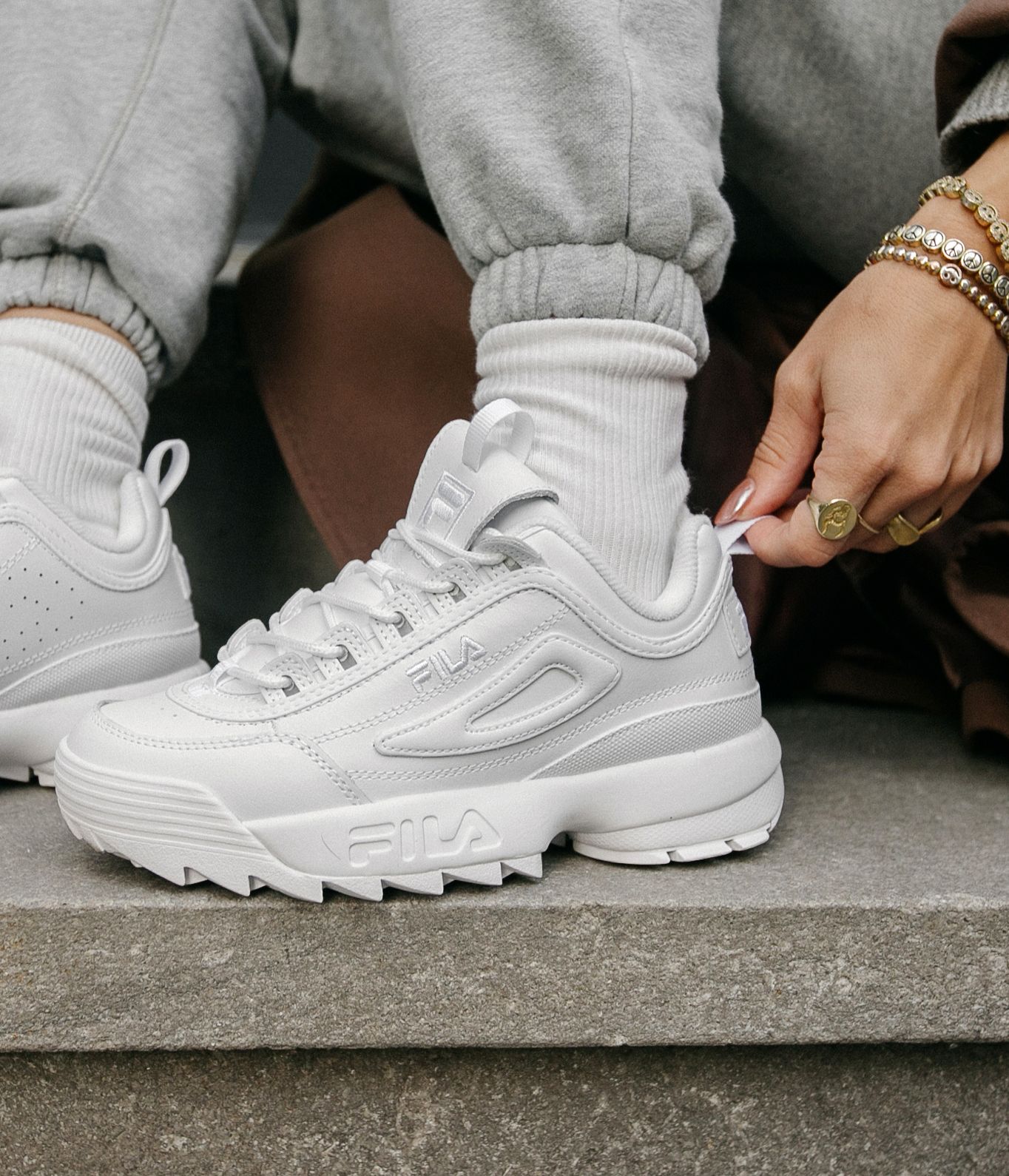 Fila Disruptor 2 Premium Beige Browns Shoes