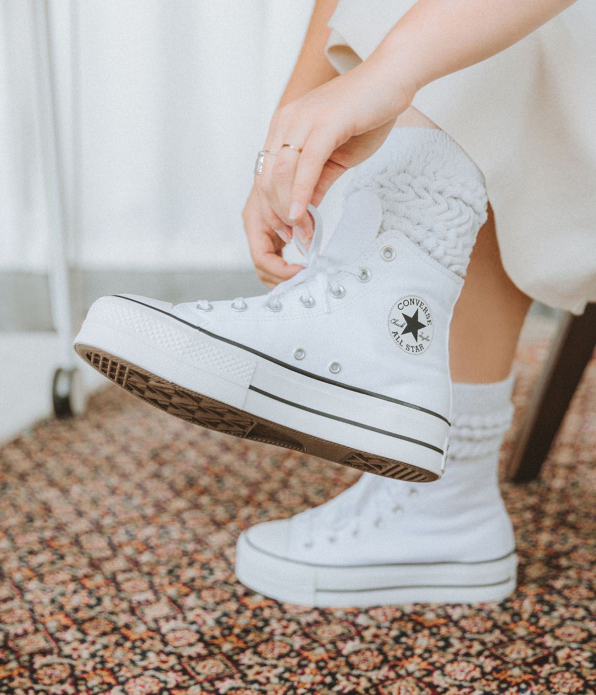 Converse frilly platform deals