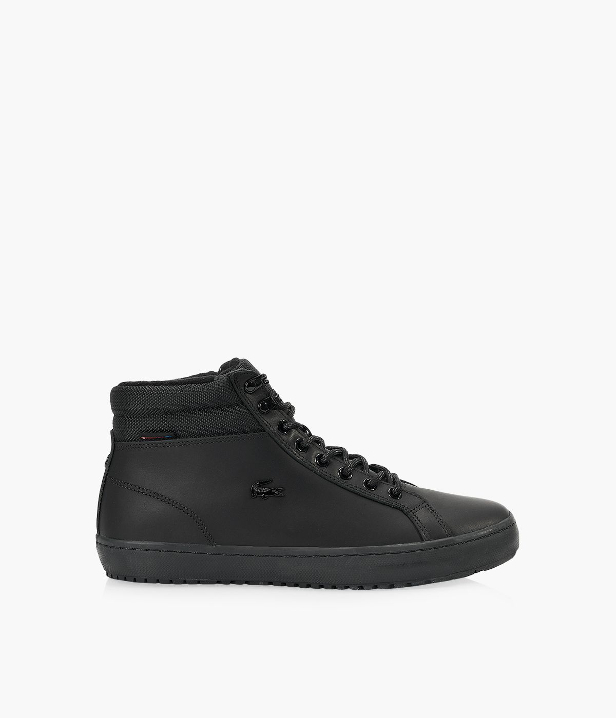 LACOSTE STRAIGHTSET THERMO Black Leather Browns Shoes