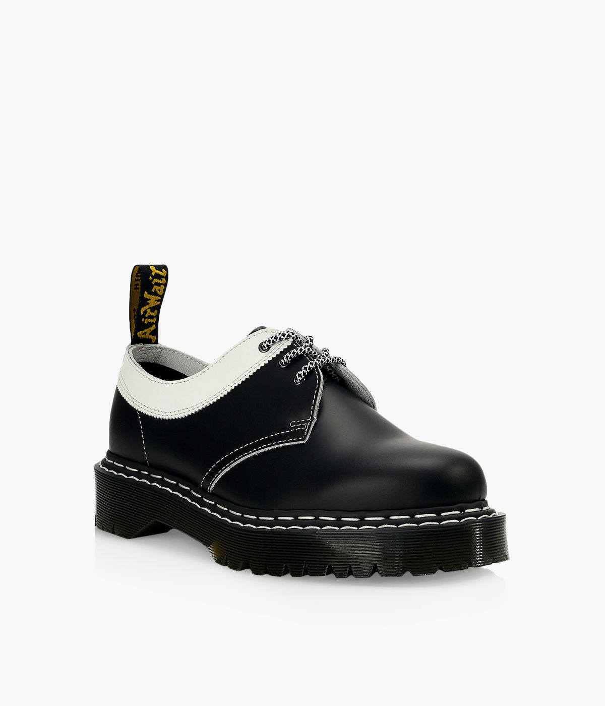 DR. MARTENS 1461 BEX DOUBLE STITCH Black Leather Browns Shoes