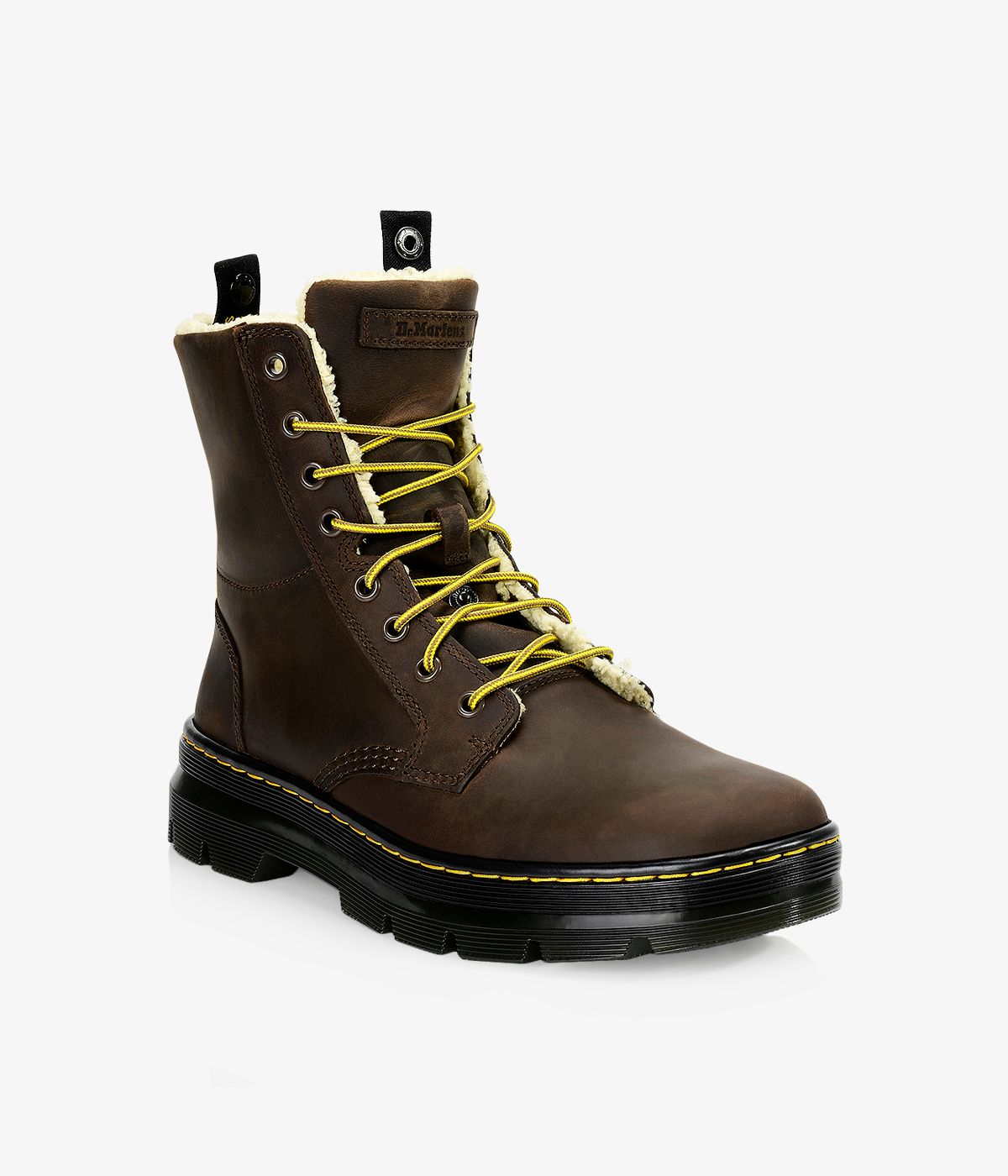 DR. MARTENS COMBS FOLD DOWN WINTER Brown Leather Browns Shoes