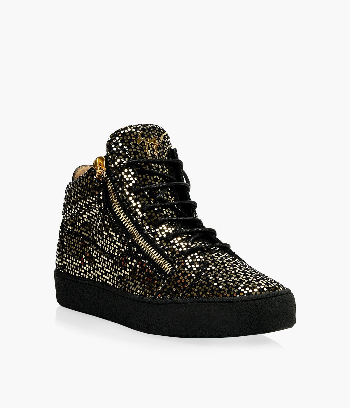 GIUSEPPE ZANOTTI KRISS Gold Patent Leather Browns Shoes