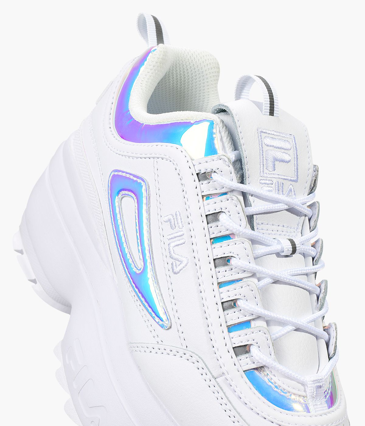 FILA DISRUPTOR 2 WEDGE IRIDESCENT Cuir Blanc Browns Shoes