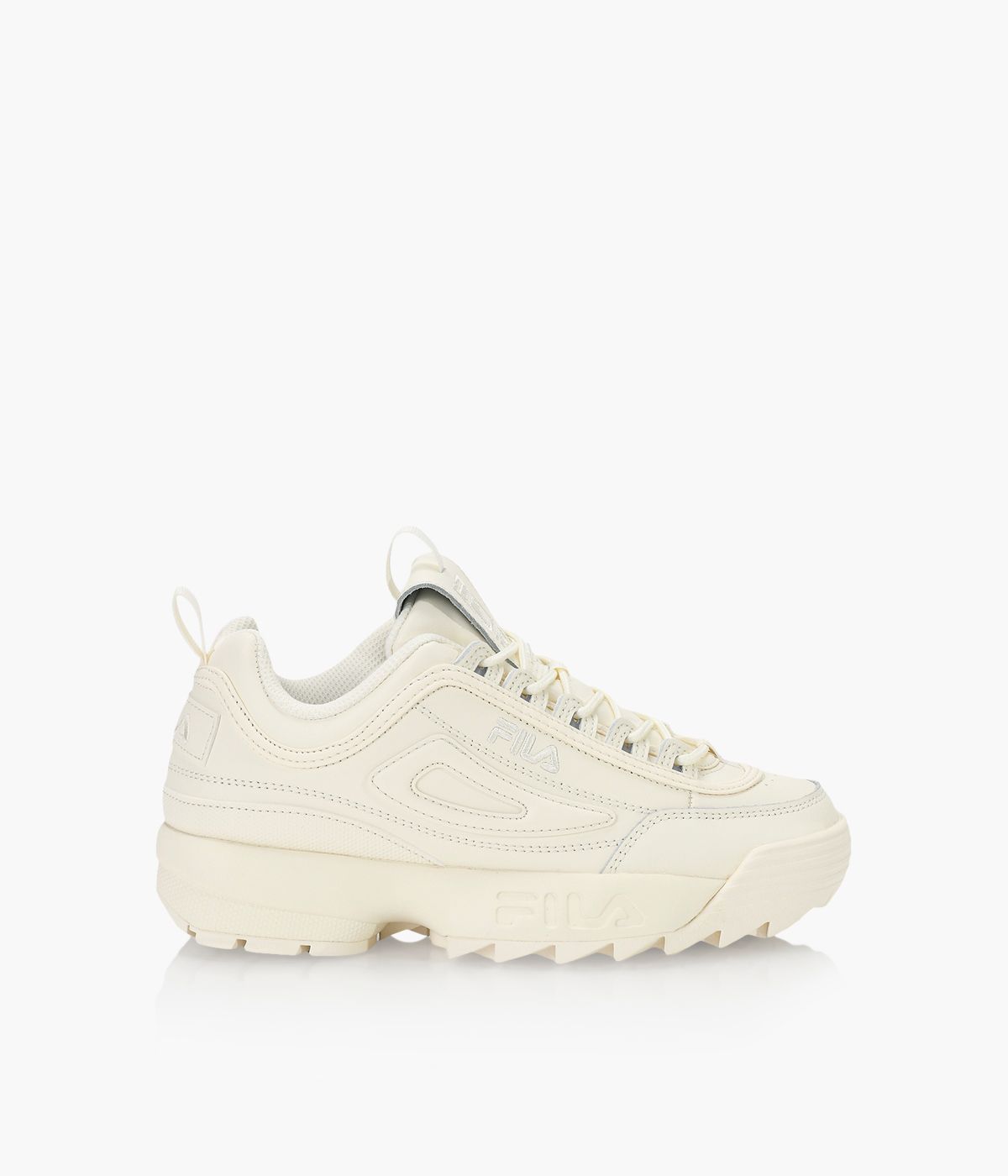 Fila disruptor ii premium white trainers deals