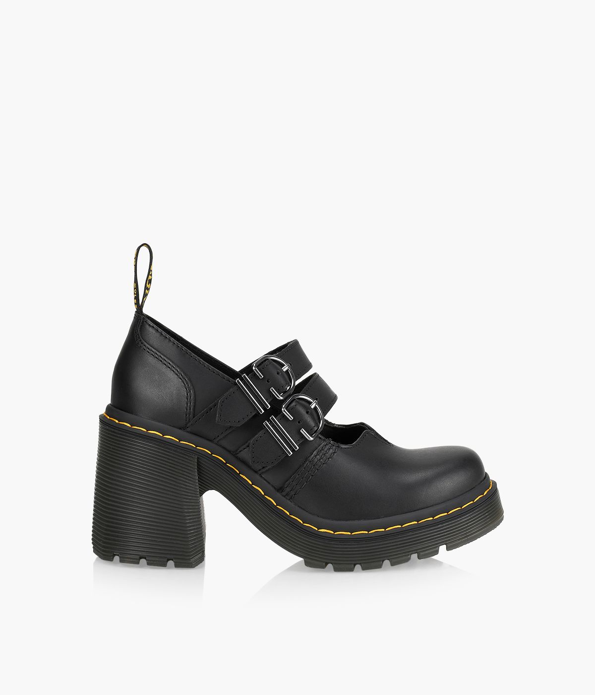 DR. MARTENS EVIEE SENDAL Cuir Noir Browns Shoes