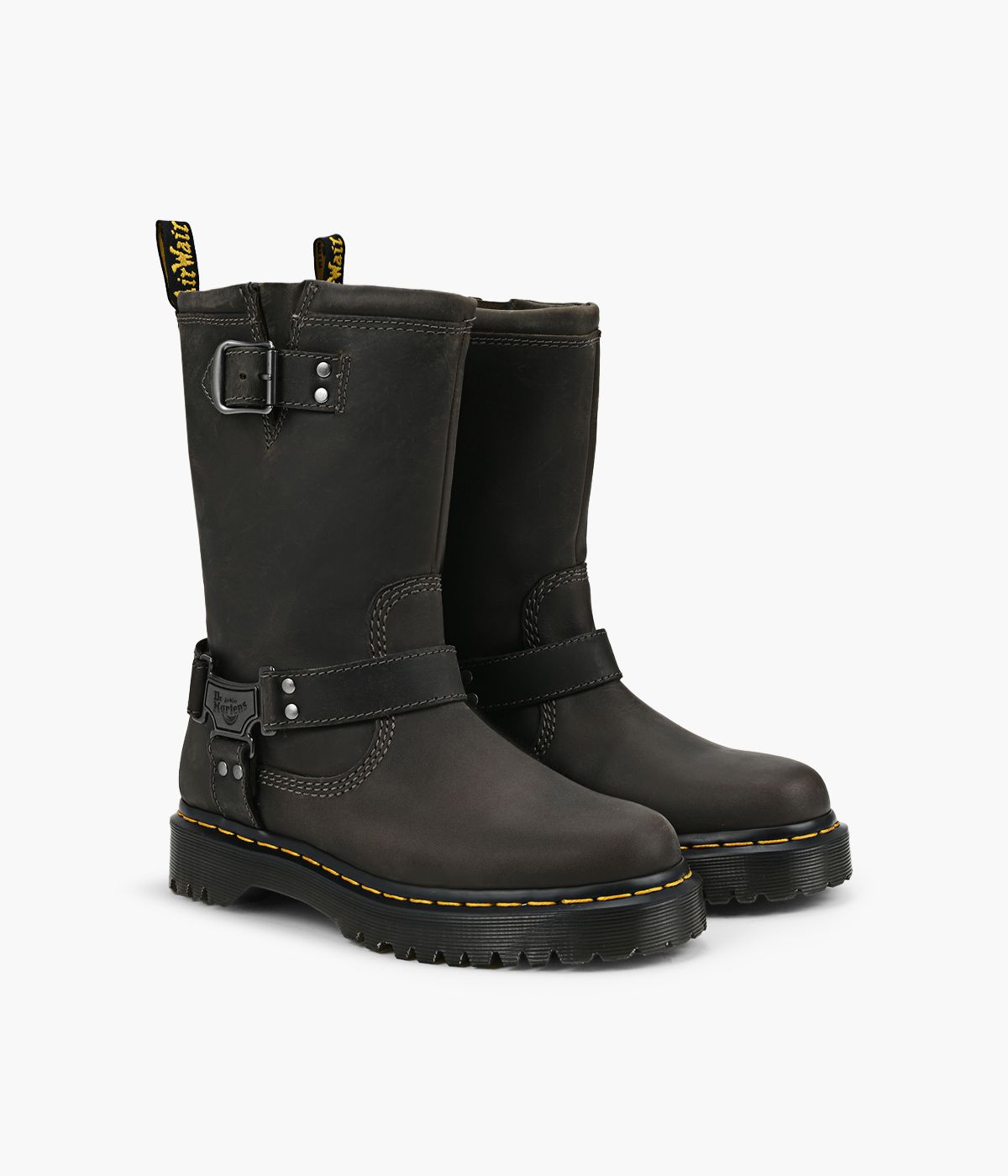 DR. MARTENS ANISTONE HI Cuir Noir Browns Shoes
