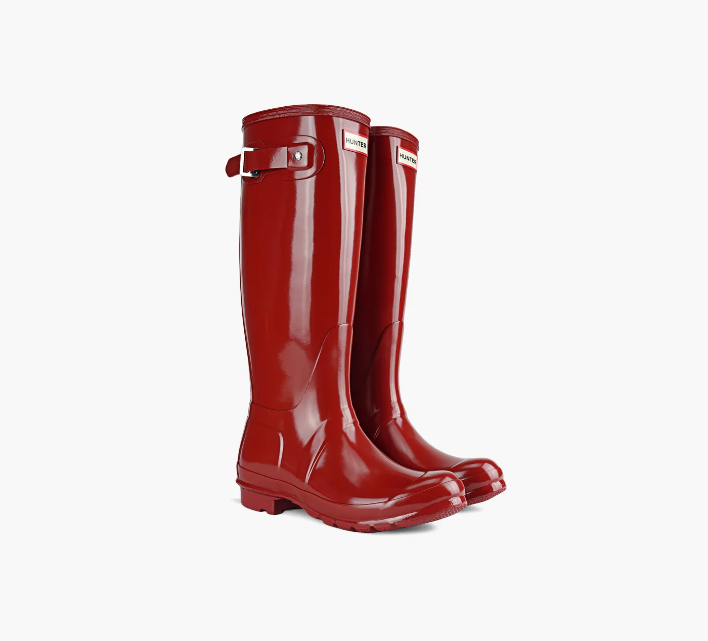 Bottes hautes originales brillantes Hunter - Browns