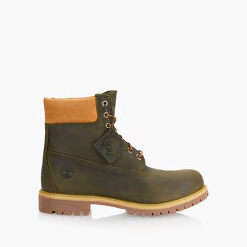 Timberland Premium 6 Inch Waterproof Boot Olive Brown Full Grain