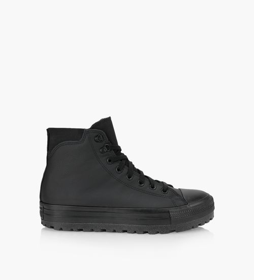 Black leather high top converse mens deals