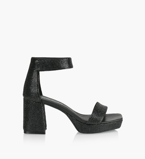 Black toeless heels discount