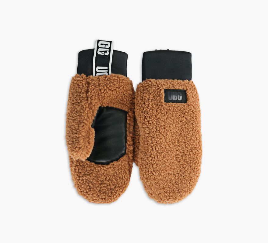 FLUFF MITTEN WITH LOGO