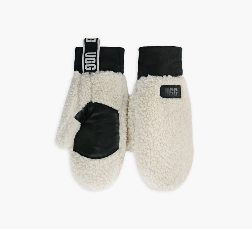 FLUFF MITTEN WITH LOGO