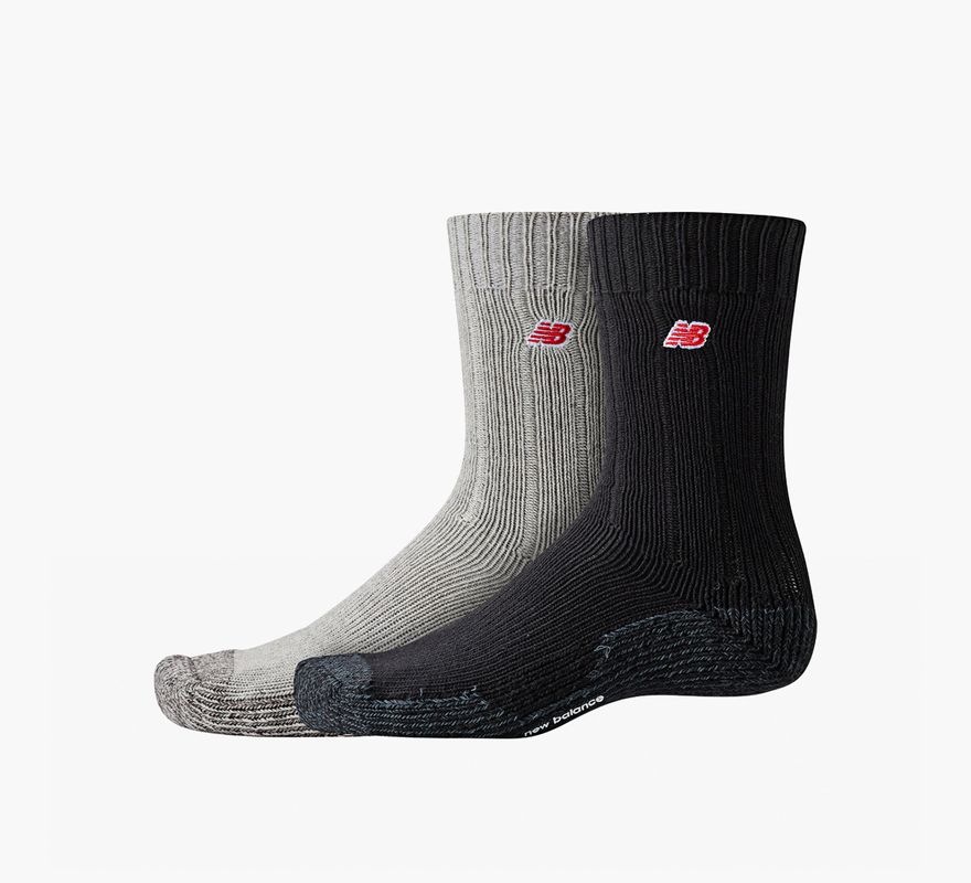 UNISEX LOW GAUGE CREW SOCKS 2 PACK