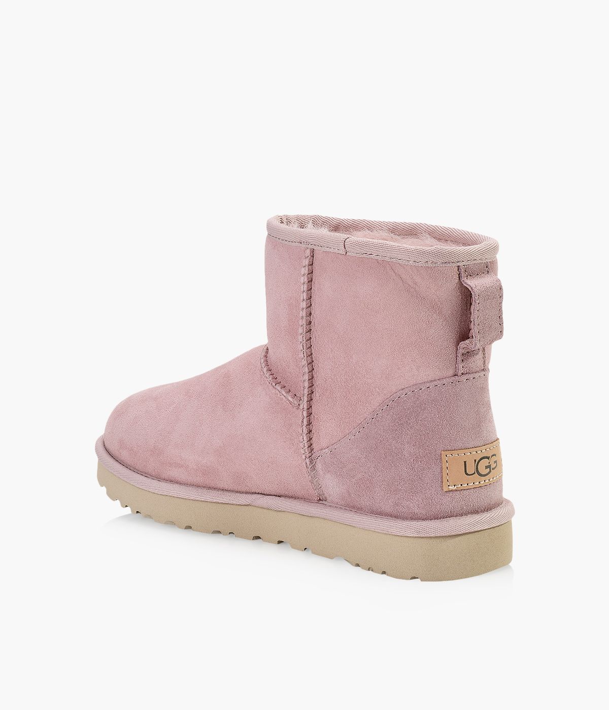 UGG CLASSIC MINI II Pink Leather Browns Shoes