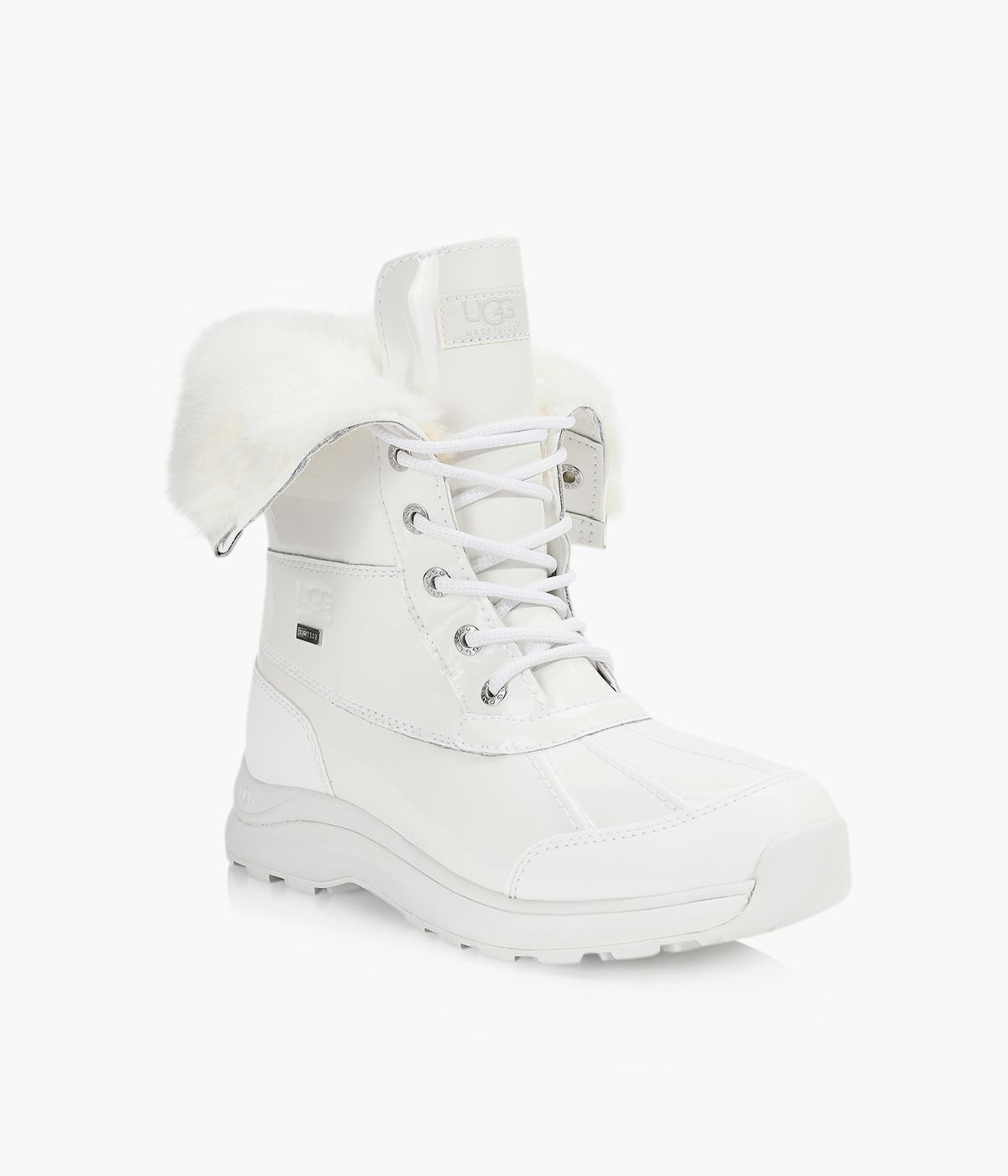 UGG ADIRONDACK BOOT III PATENT White Leather Browns Shoes