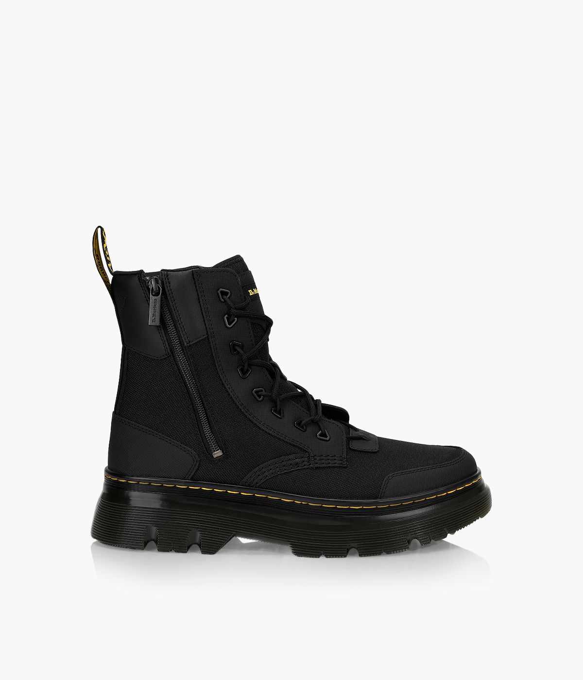 Black fabric boots best sale