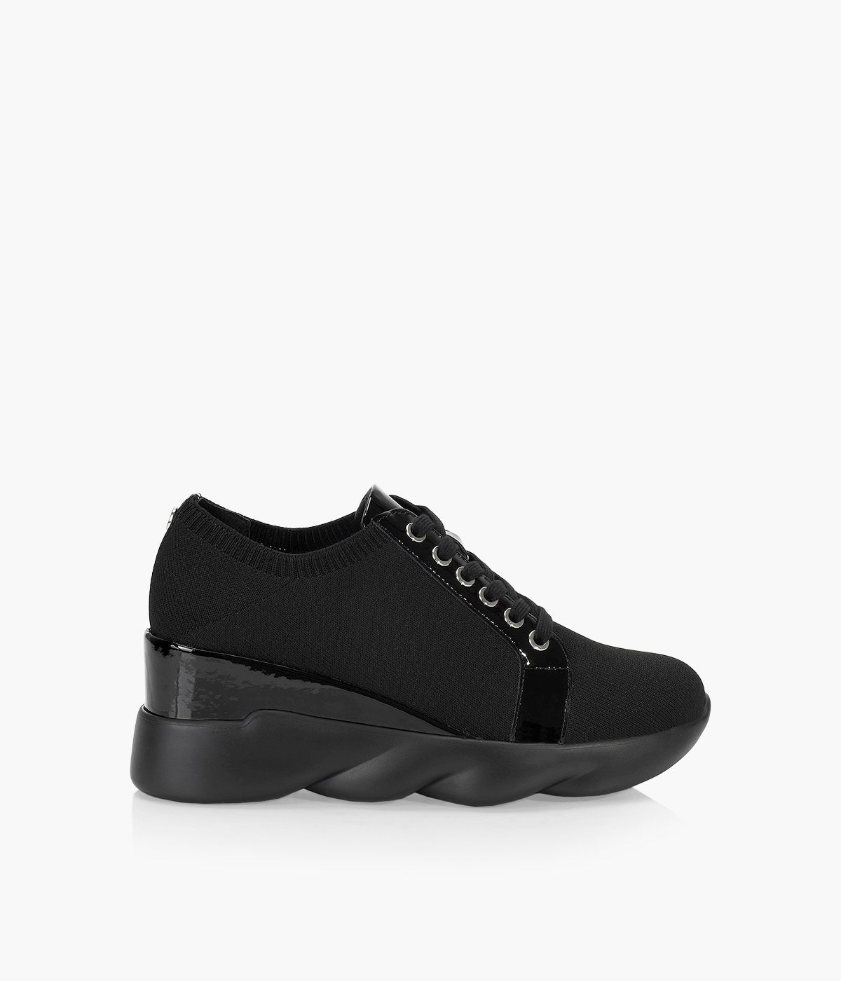 Black fabric sneakers deals