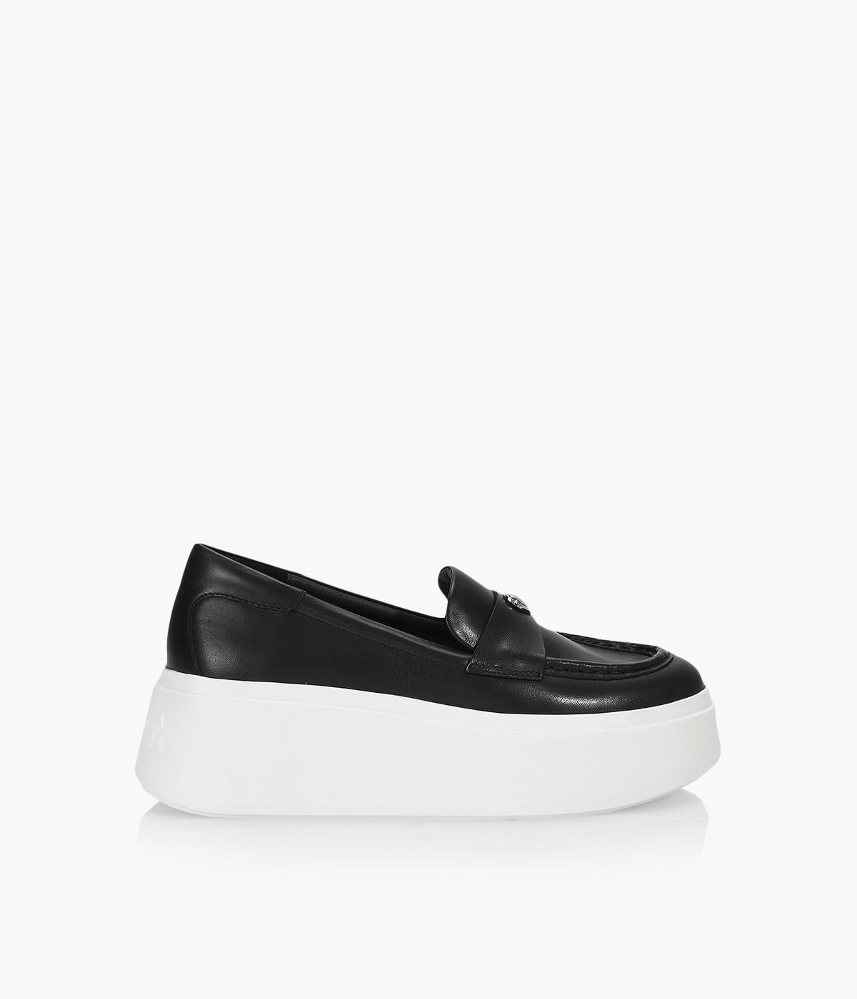 WISHBONE ABBY LOAFER SNEAKER Black Leather Size 6 Browns Women