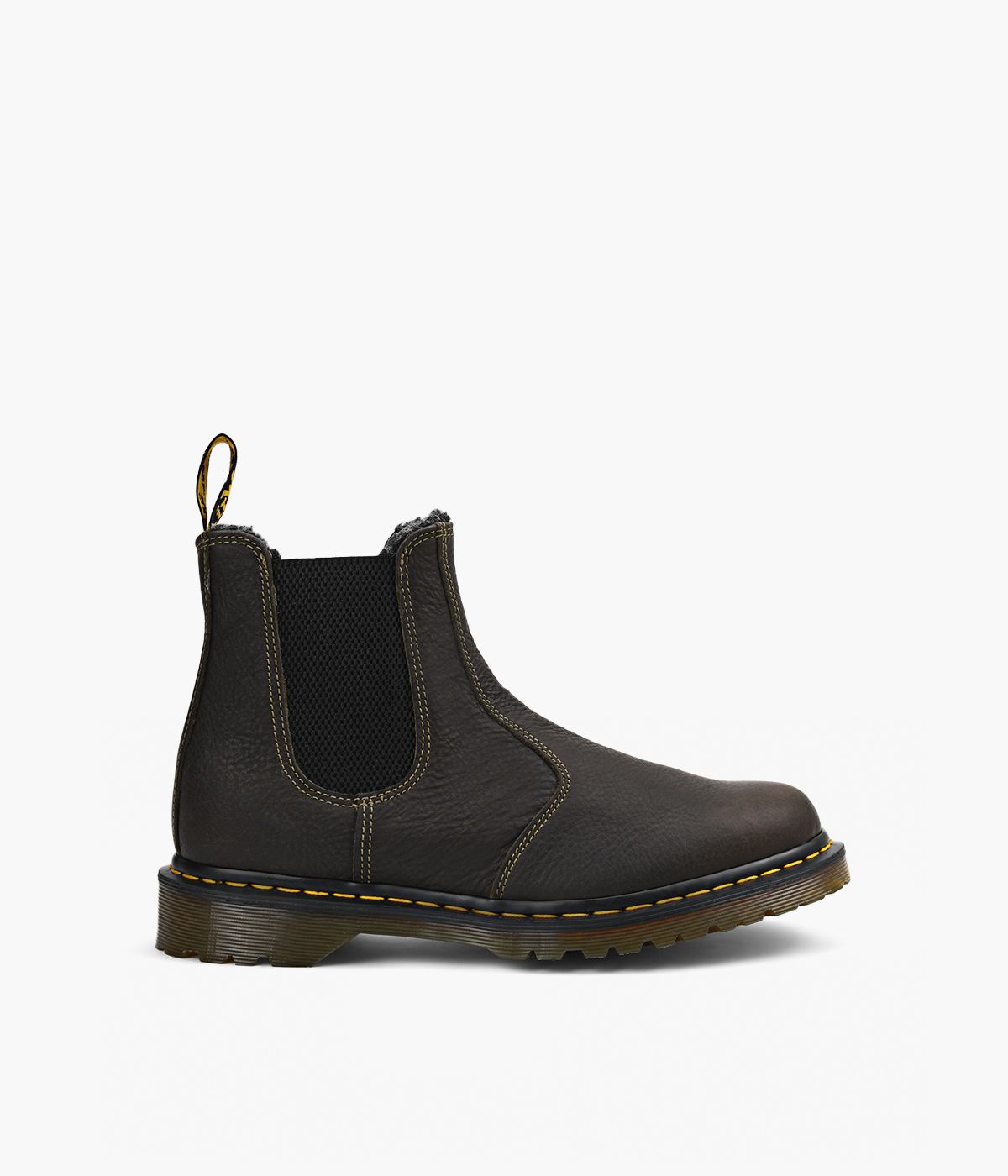 Dr martens 2976 alyson black leather snowgrip flat chelsea boots outlet