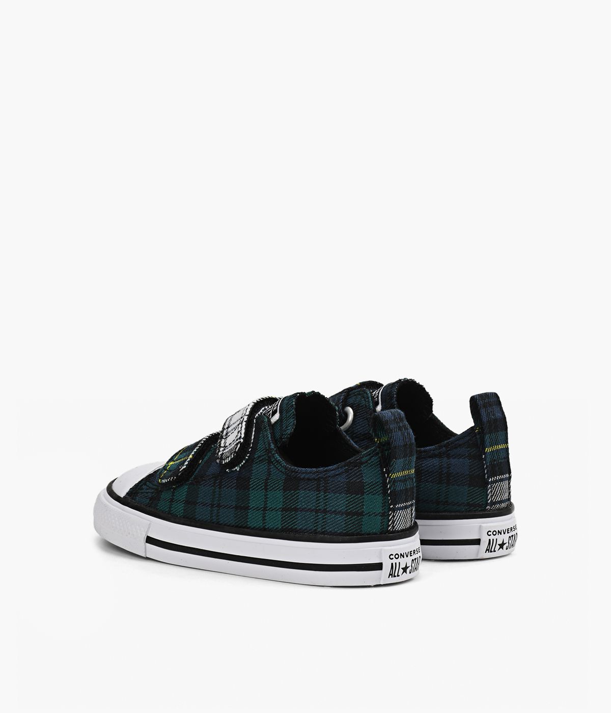 Black plaid converse sales