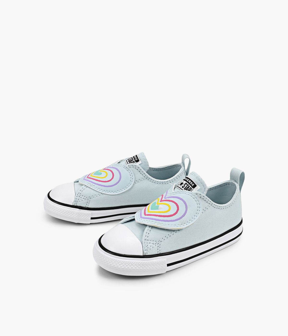 CONVERSE CHUCK TAYLOR ALL STAR ONE STRAP HAPPY HEARTS Blue Browns Shoes