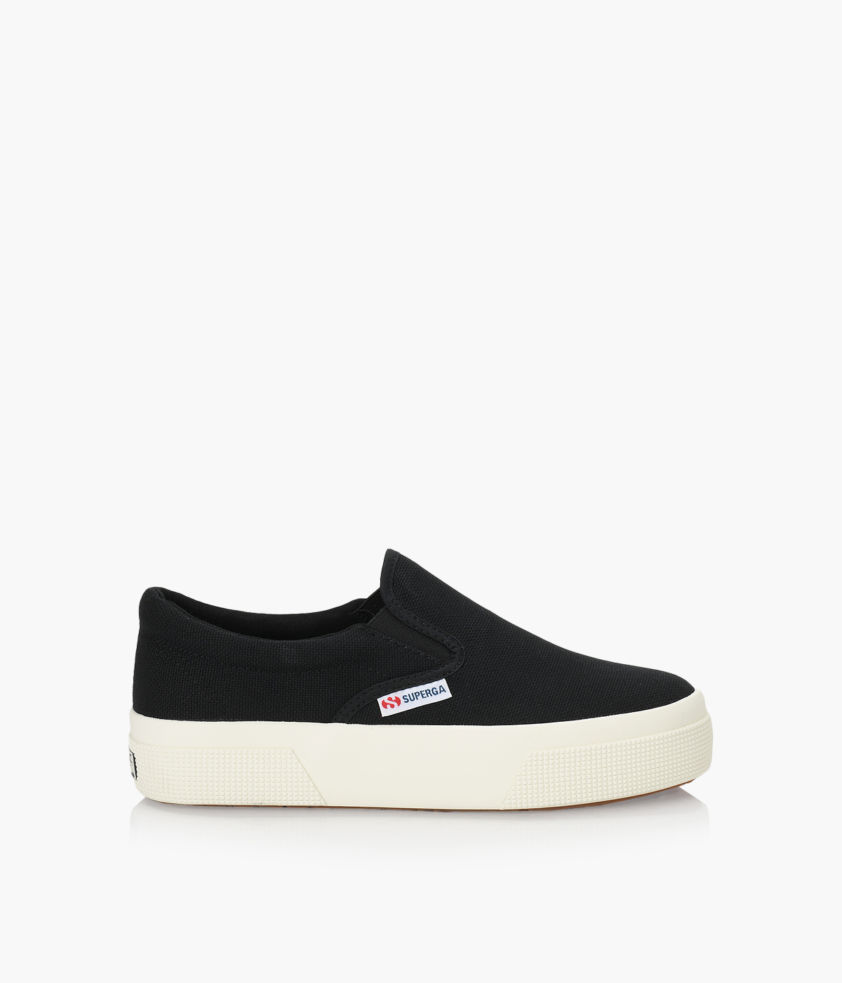 SUPERGA 2740 PLATFORM SLIPON Black Browns Shoes