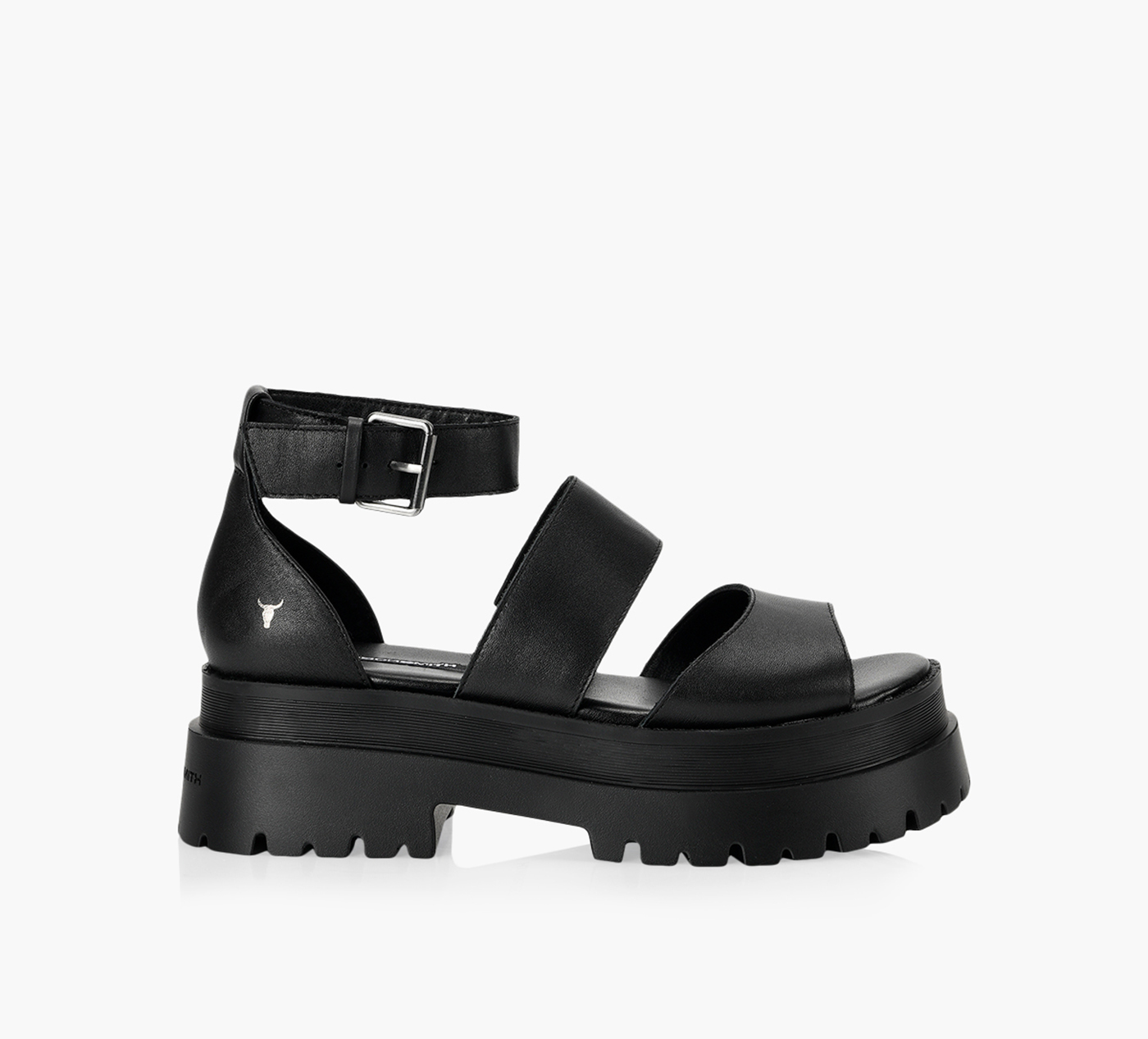 Windsor Smith Leather Platform Heeled Sandals - Black