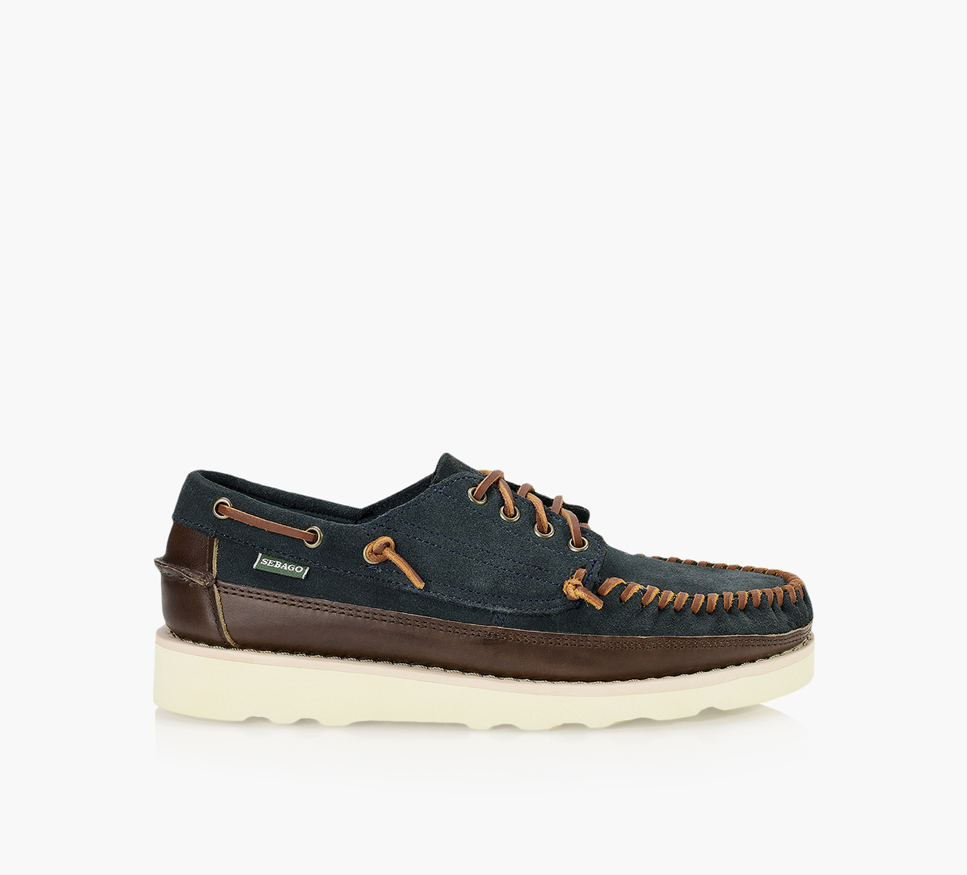 SEBAGO KEUKA CANOE MOC Blue Leather Browns Shoes