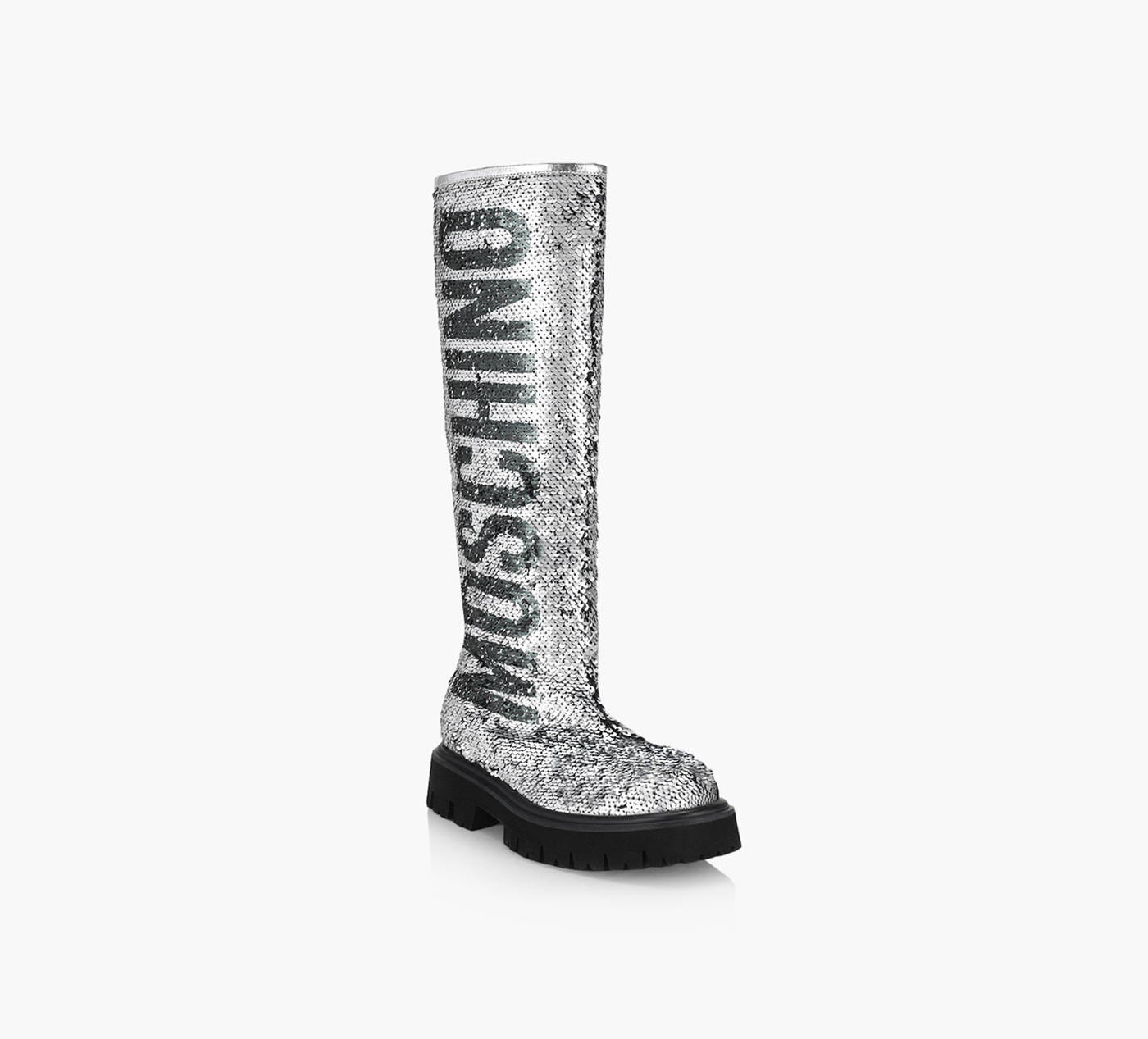 KNEE HIGH SEQUIN LOGO BOOT