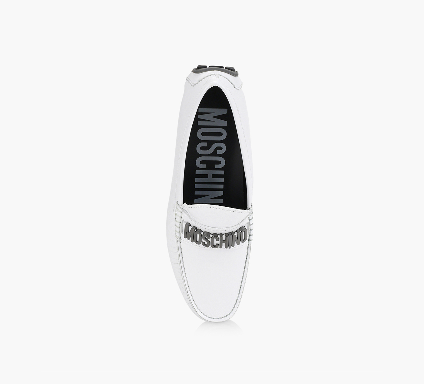 LETTERING LOGO LEATHER LOAFERS