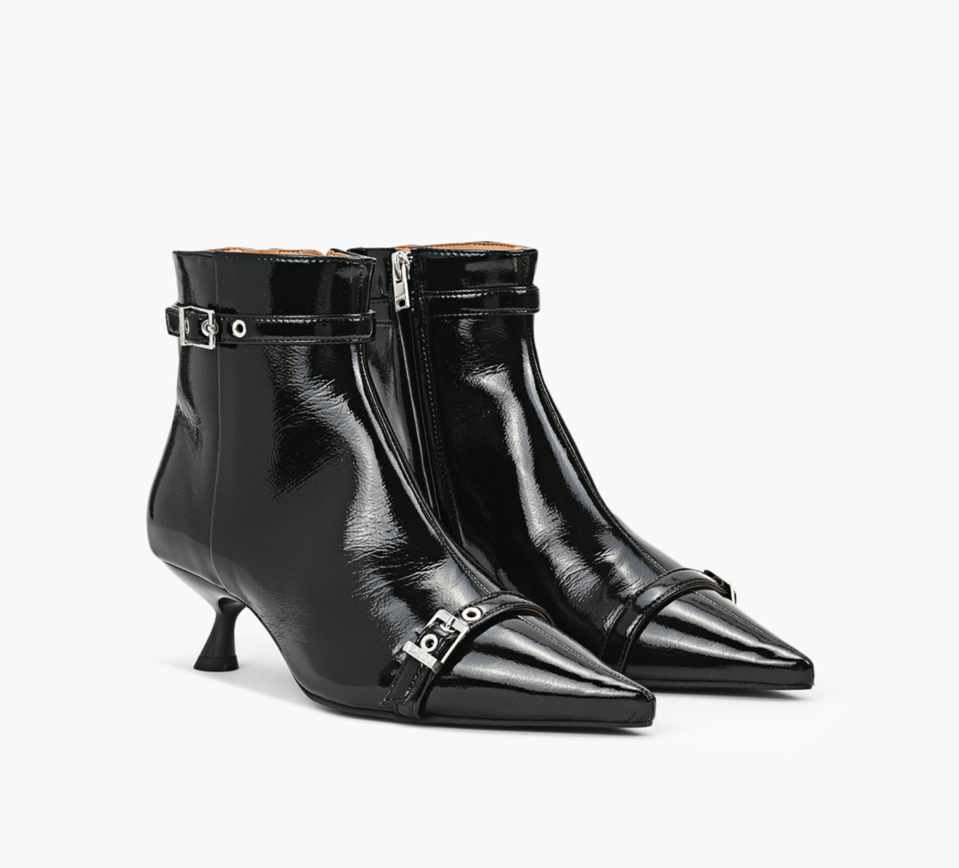 EYELETS KITTEN HEEL BOOT